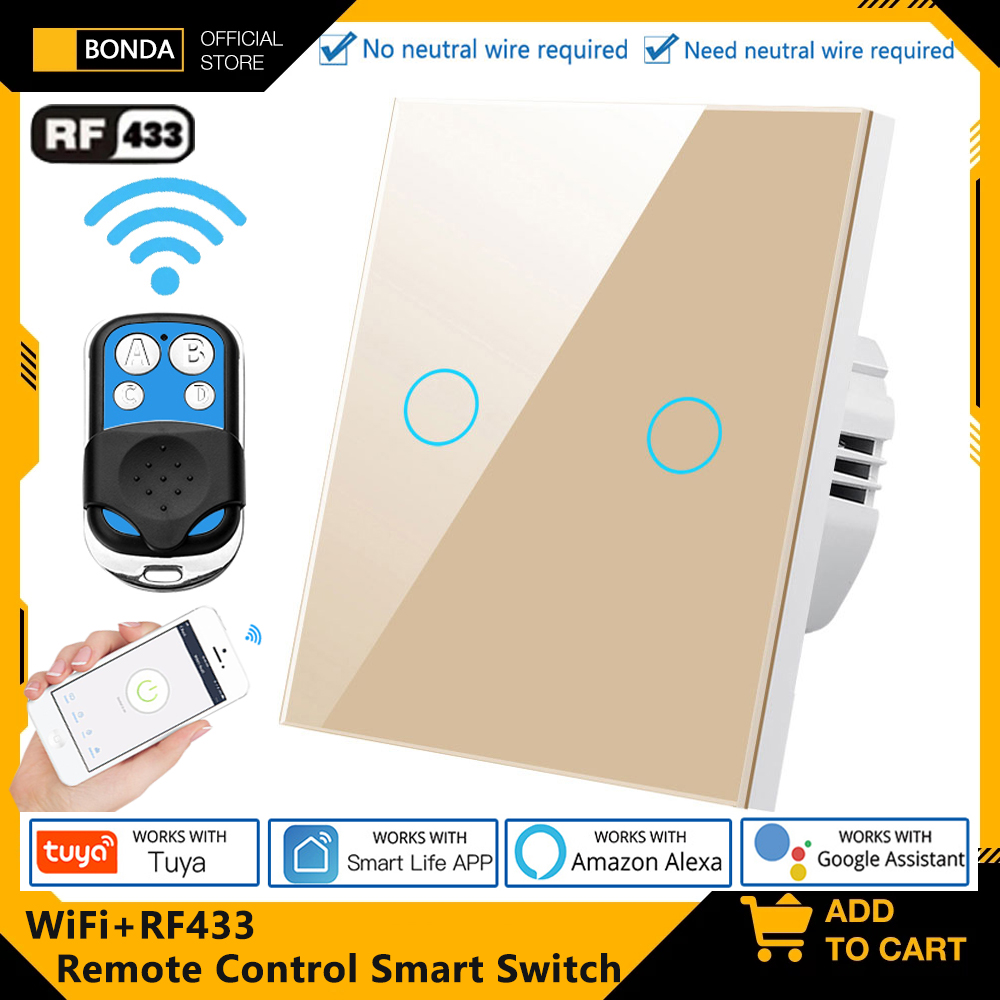 Tuya EU WiFi + RF433 مفتاح الت - مراجعة Smart Relay Tuya وسعره
