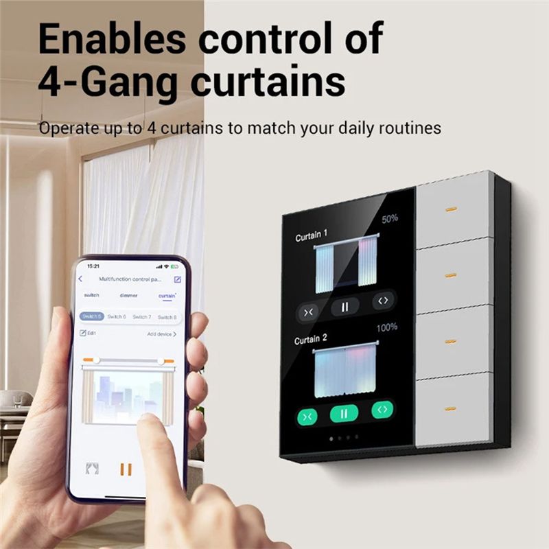 مفتاح حائط ذكي AED6-Tuya Zigbe - مراجعة Tuya 4 Channel وسعره
